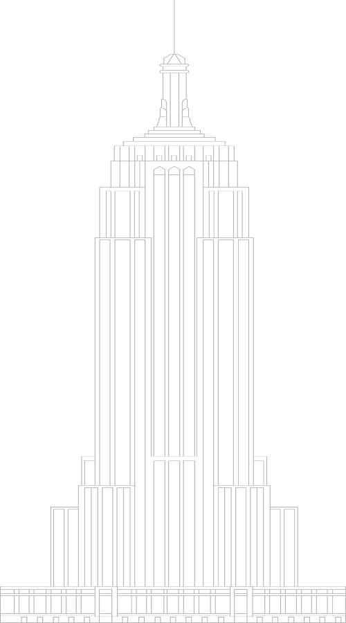 empire state building drawing steps by steps