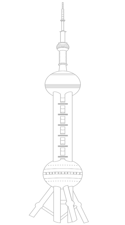 oriental pearl tower line drawing