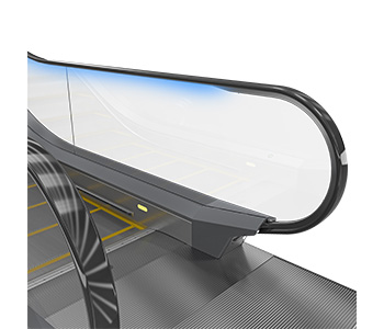 Balustrade lighting for escalator