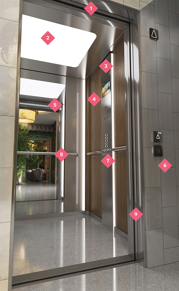 Otis Viva solutions elevator cabin