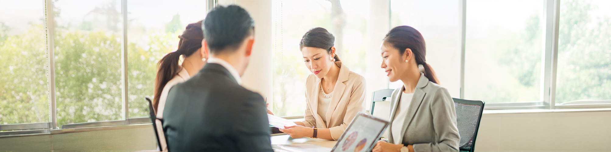 business people gathered together