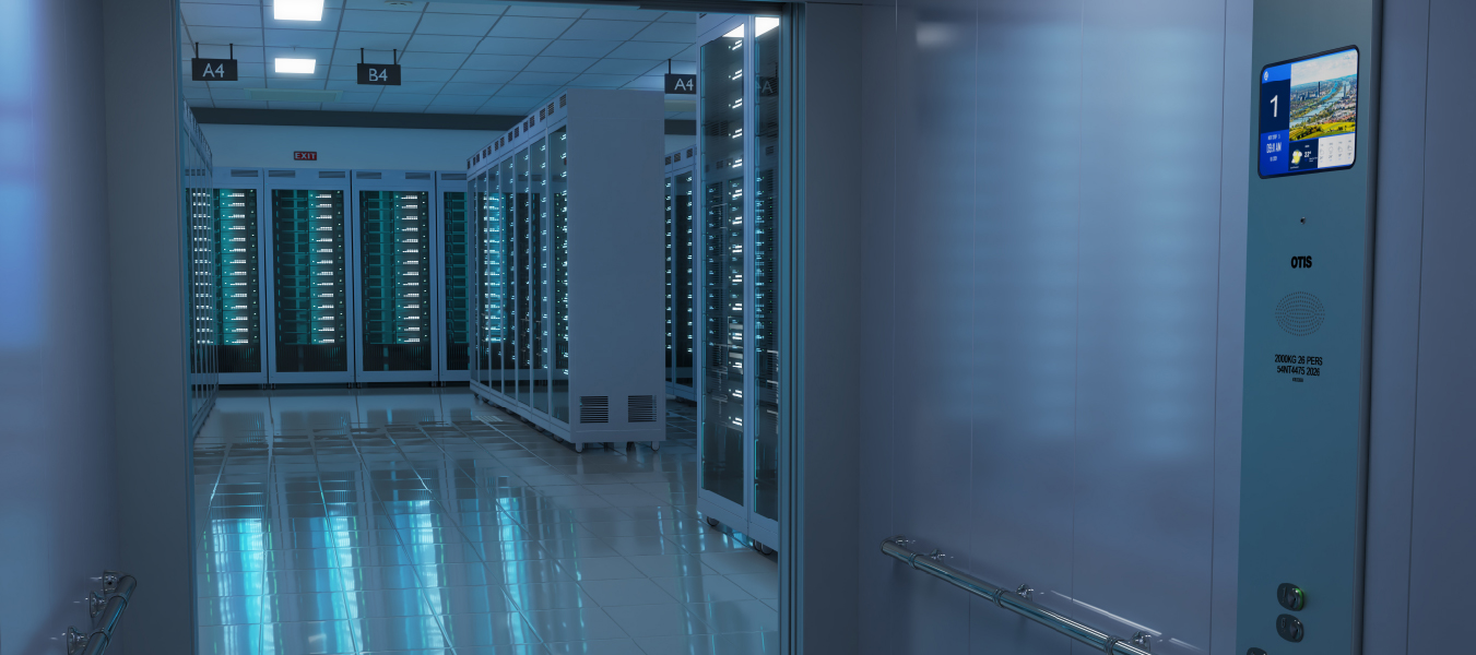 data center blue lighting 