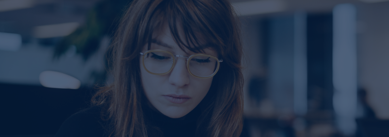 A woman looking down